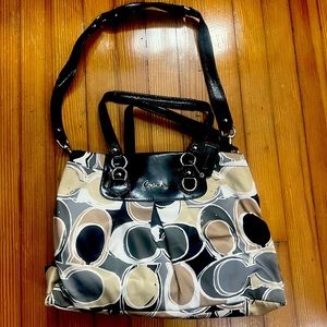 Coach satchel logo bag.